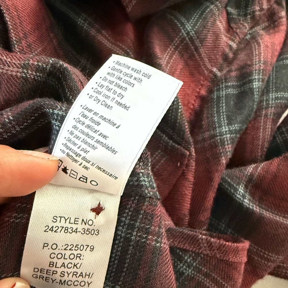 Paige Black label plaid button down shirt size small - Picture 7 of 8